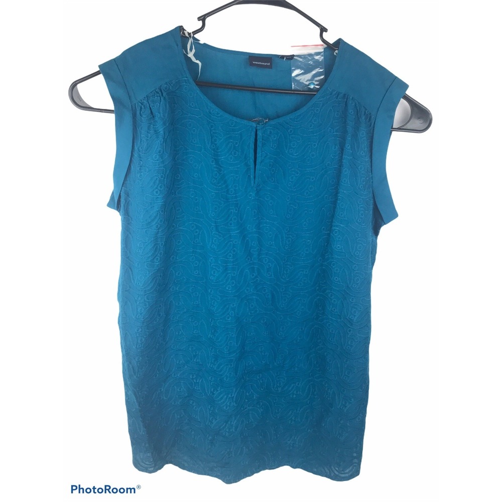 NWT Westbound Womens Large Blue Sleeveless Top